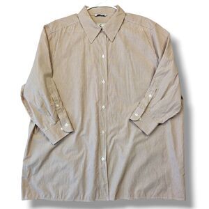 Voyage Marina Rinaldi Vintage Blouse Women's 31 Check Shirt Made in Italy